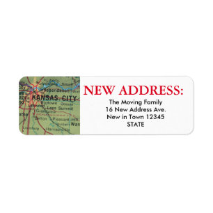 Kansas City New Address Label