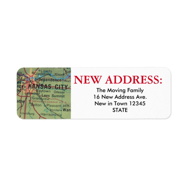 Kansas City New Address Label (Front)