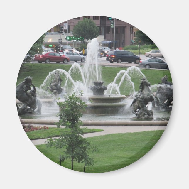 Kansas City Plaza fountain Magnet (Front)