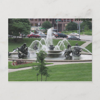 Kansas City Plaza fountain Postcard