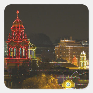 Kansas City Plaza Lights Square Sticker