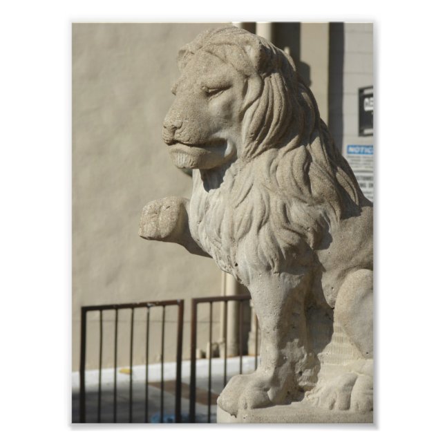 Kansas City Plaza Lion Photo Print (Front)