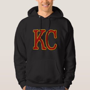 Kansas City RedYellow Cool Kansas City Kc 2 Letter Hoodie