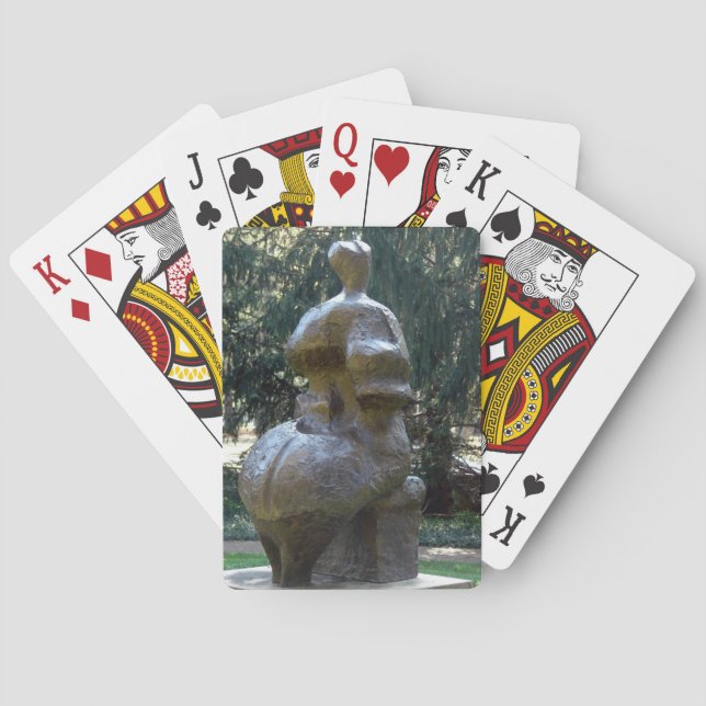 Kansas City Sculpture in the Park A Seated Woman Playing Cards (Back)