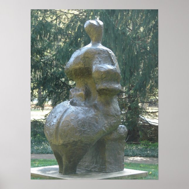 Kansas City Sculpture in the Park A Seated Woman Poster (Front)