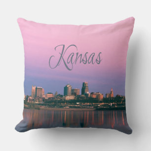 Kansas City Sky Line Sunset Cushion