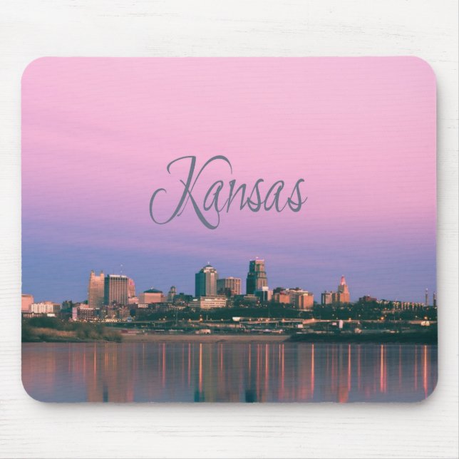 Kansas City Sky Line Sunset Mouse Mat (Front)