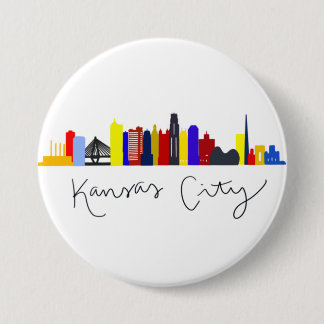 Kansas City Skyline 7.5 Cm Round Badge