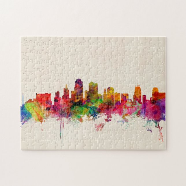 Kansas City Skyline Cityscape Jigsaw Puzzle (Horizontal)