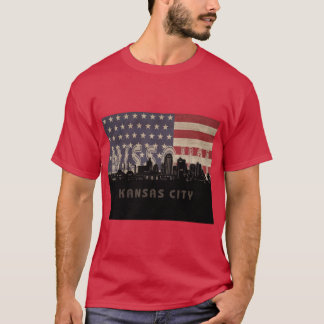 kansas city skyline flag T-Shirt