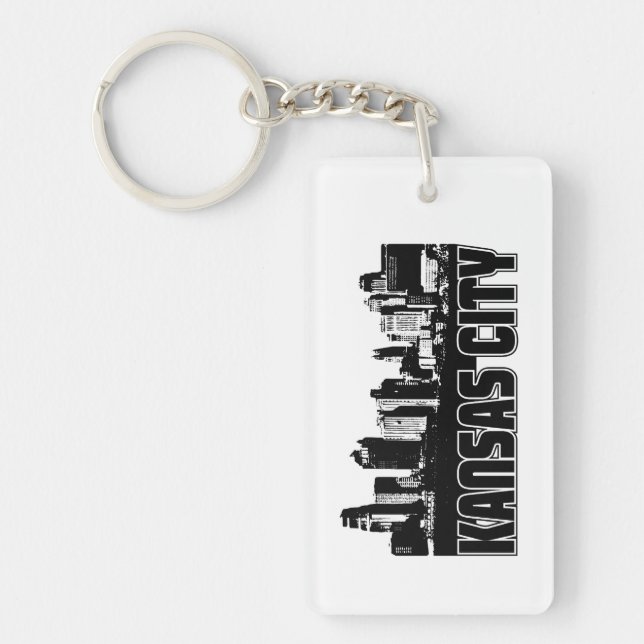 Kansas City Skyline Key Ring (Front)