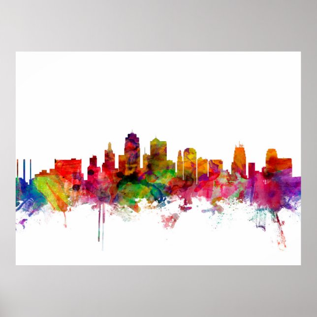 Kansas City Skyline Poster (Front)