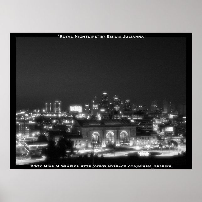 Kansas City Skyline Poster (Front)