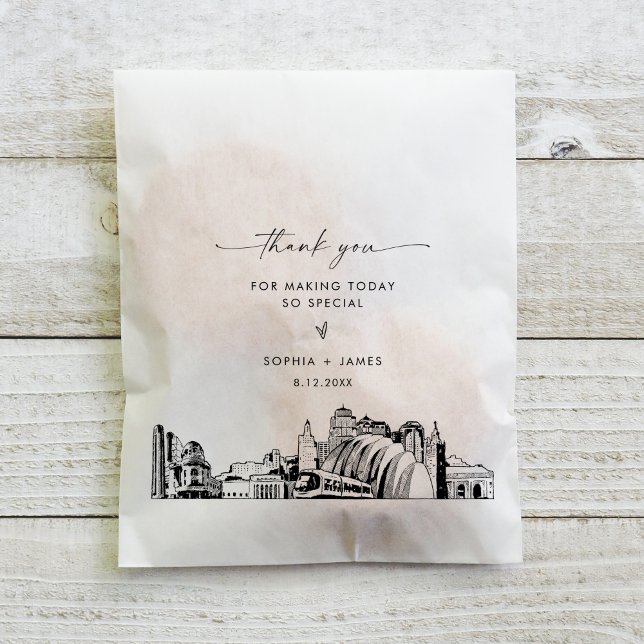 Kansas City Skyline Wedding Thank You Favour Bags (Creator Uploaded)