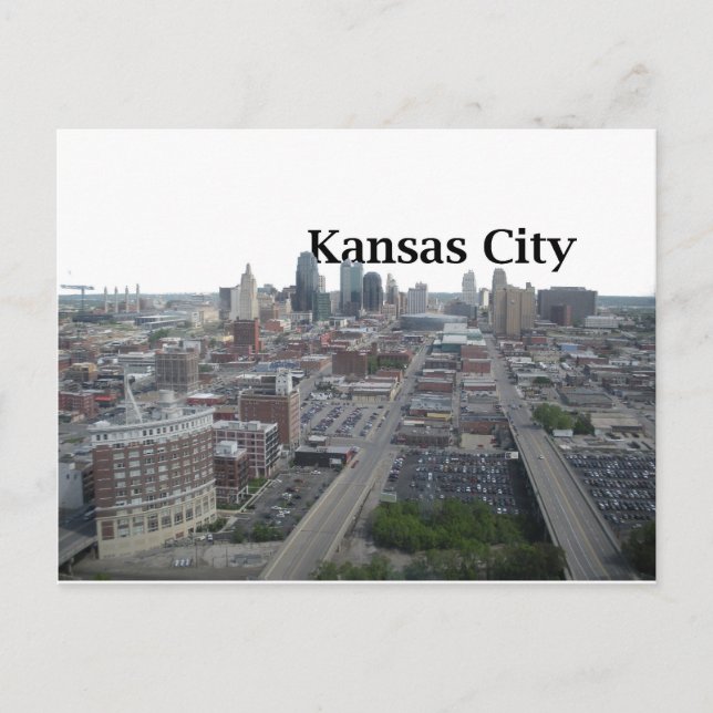 Kansas City Skyline with Kansas City in the Sky Postcard (Front)