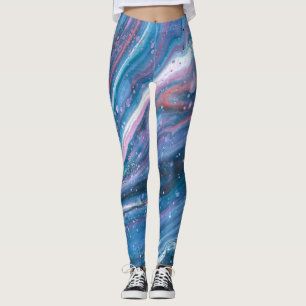 Kansas City Special 3 Cool Blue Abstract Leggings