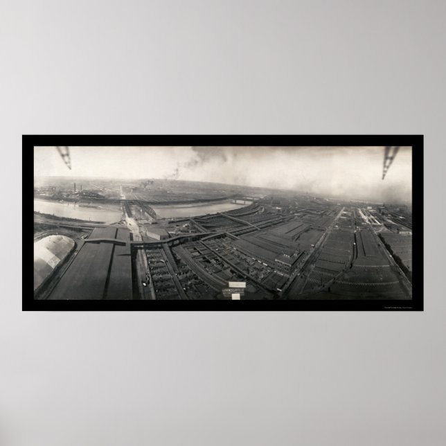 Kansas City Stockyards Photo 1907 Poster (Front)