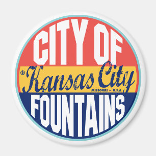 Kansas City Vintage Label Magnet
