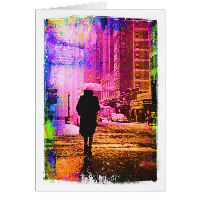 Kansas City W. 12th Street, Colourful Grunge Borde (Front)