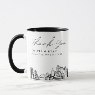 Kansas City Wedding Minimal Custom Coffee Mug