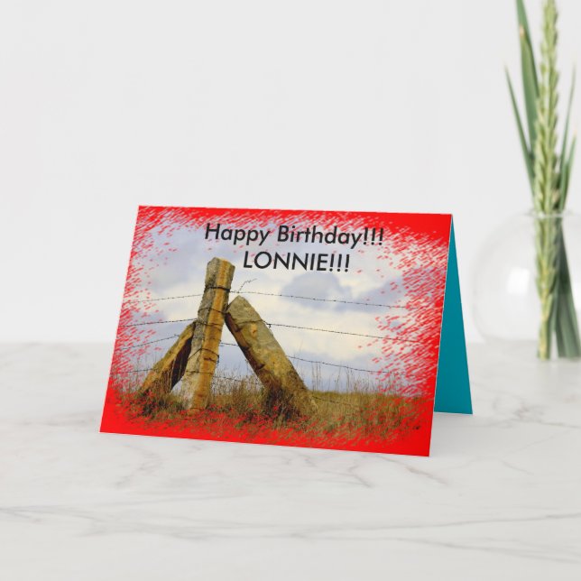 Kansas Country Corner Limestone Post Birthday Card (Front)