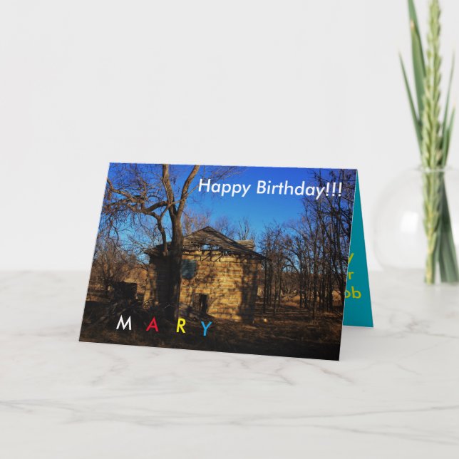Kansas Country Farm House Birthday CARD (Front)