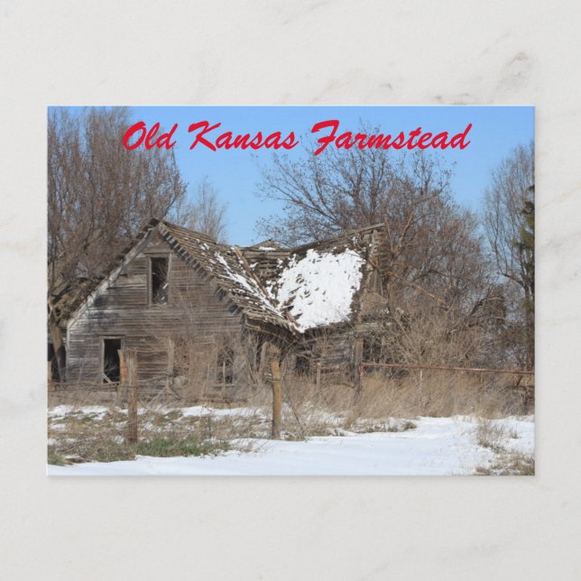 Kansas Country Farmstead Post Card (Front)