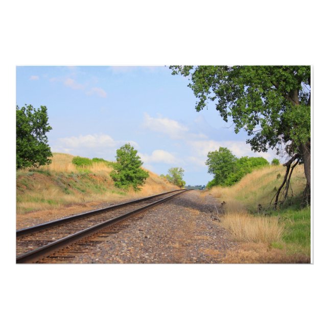 Kansas Country Railroad Tracks PHOTO ENLARGEMENT (Front)