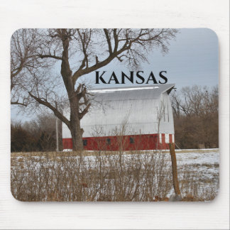 Kansas Country Red Barn Mouse Pad