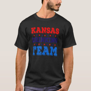 Kansas Drinking Team State Pride  Beer Drinking T-Shirt