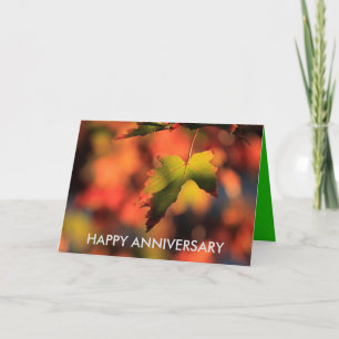 Kansas Fall Leave's Anniversary CARD
