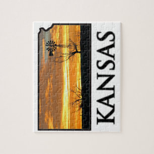 Kansas Farm Windmill Jigsaw Puzzle