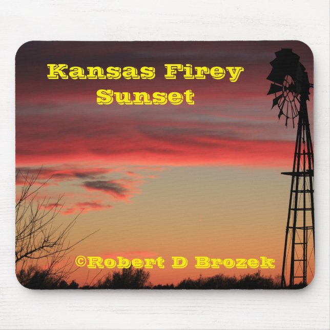 Kansas Firey Sunset Mouse Pad (Front)