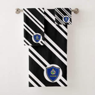 Kansas flag bath towel set