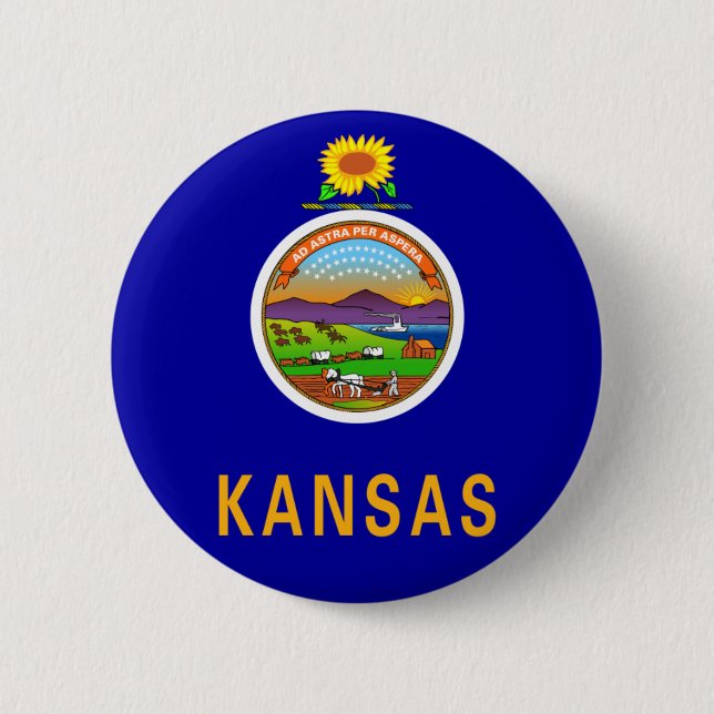 Kansas Flag Button (Front)