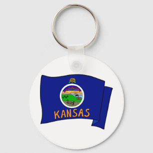 Kansas Flag Key Ring