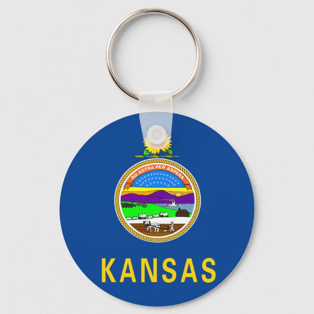 Kansas flag key ring (Front)