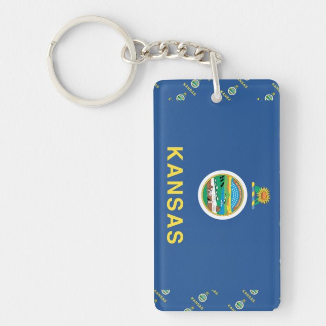 KANSAS Flag Key Ring (Front)