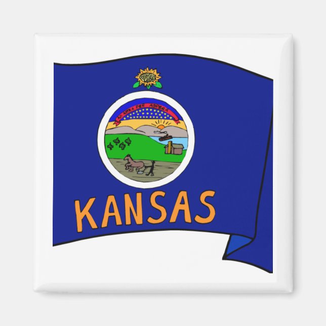 Kansas Flag Magnet (Front)