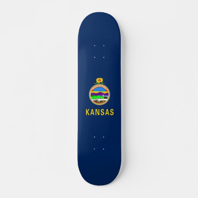 Kansas flag skateboard (Front)