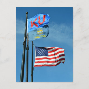 Kansas Flags Postcard
