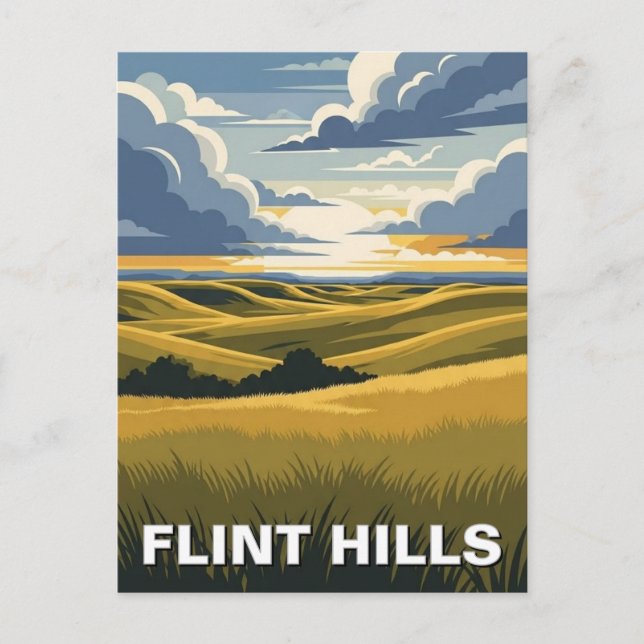 Kansas Flint Hills Travel Postcard (Front)