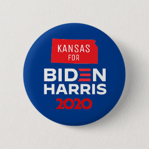 Kansas for Biden Harris 2020 6 Cm Round Badge