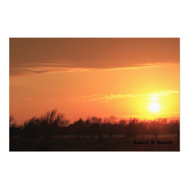 Kansas Golden Sunset  Photo Enlargement (Front)