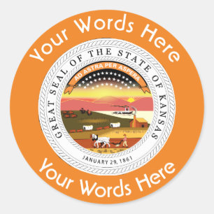 Kansas Great Seal Custom Sticker