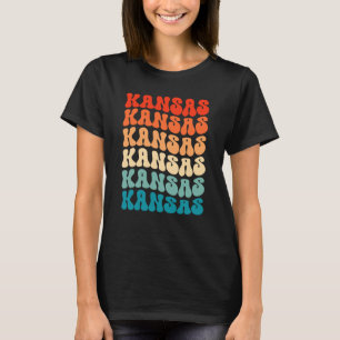 Kansas Groovy Vibe Multi Retro Colour Kansas City T-Shirt