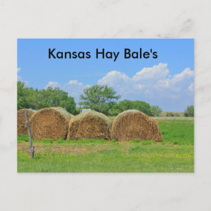 Kansas Hay Bale's Post Card