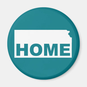 Kansas Home Away From State Fridge Magnet