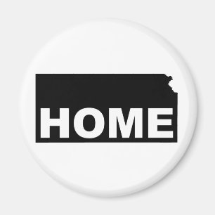 Kansas Home Away From State Fridge Magnet