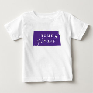 Kansas Home Grown Purple and White Baby T-Shirt
